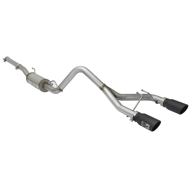 aFe Rebel Series 2-1/2 IN 409 Stainless Steel Cat-Back Exhaust System w/Black Tip (49-48056-B)