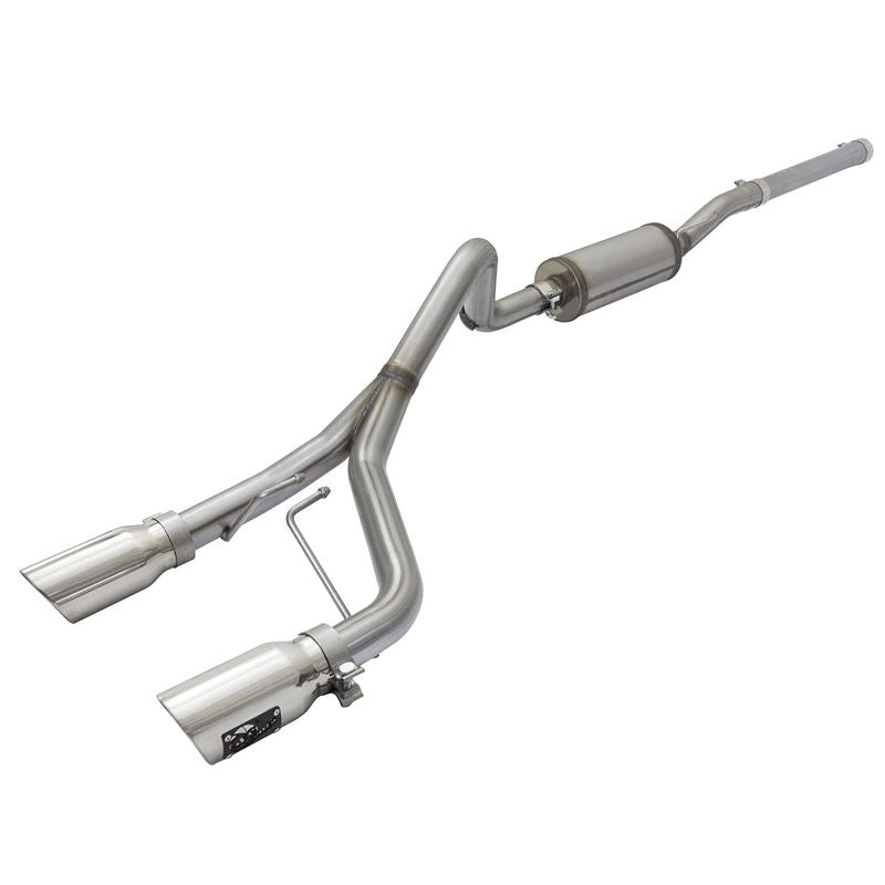 aFe Rebel Series 2-1/2in 409 Stainless Steel Cat-Back Exhaust System w/Polished Tip (49-48056-P)