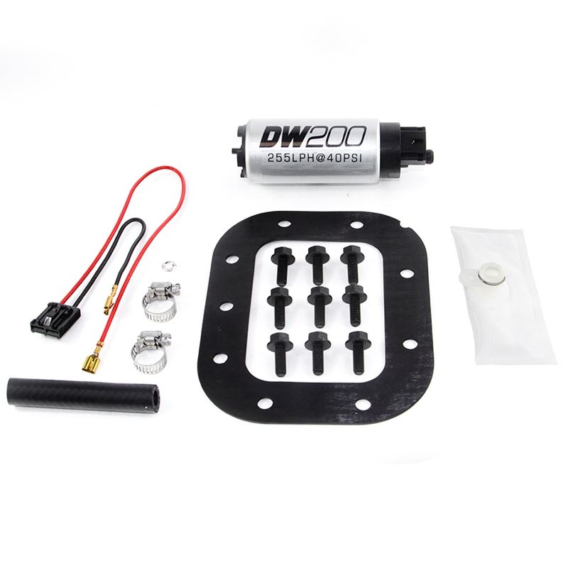 Deatschwerks DW200 series, 255lph in-tank fuel pump w/ install kit (9-201-1027)