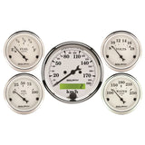 AutoMeter Old Tyme White 5 Pc Kit-Elec Speed (Km/H)/Elec Oil Press/Water Temp/Volt/Fuel Level (1602-M)