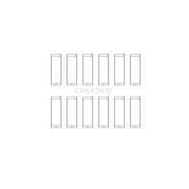 King Engine Bearings Connecting Rod Bearing Set for 1988-1993 Dodge D250 (CR6636SI)