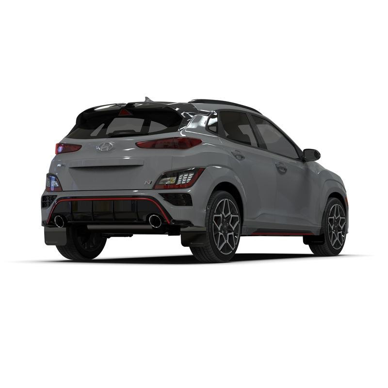 Rally Armor Black Mud Flap/Grey Logo for Hyundai Kona N 22-23 (MF83-UR-BLK-GRY)