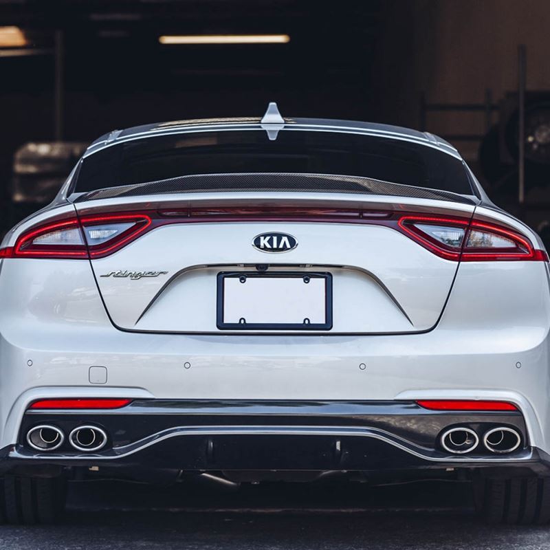 Ark Performance Style B Carbon Fiber Rear Lip Spoiler for 2019-2021 Kia Stinger(CF08-LIPSB)