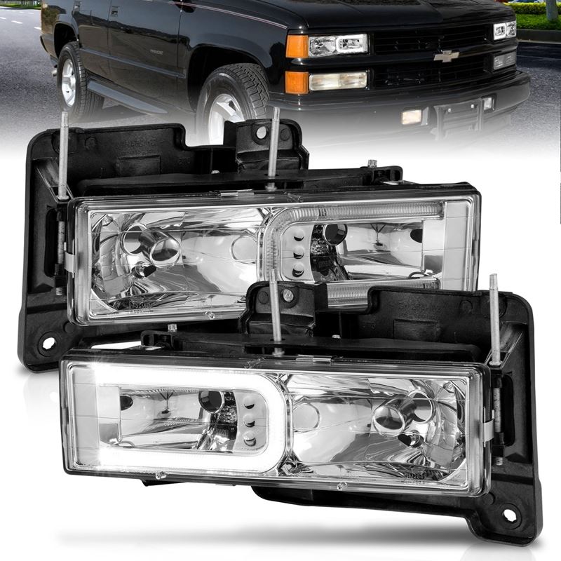 ANZO USA Crystal Headlight Set for 1992-1994 Chevrolet S10 Blazer (111499)