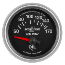 Load image into Gallery viewer, AutoMeter Sport-Comp II Gauge Oil Temp 2 1/16in 60-170f Electric Sport-Comp II (3648-M)