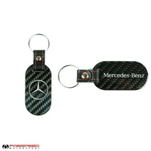 Load image into Gallery viewer, Fabspeed Mercedes Silver Star and Script Carbon Fiber Keyring (FS.MER.SS.CFKR)