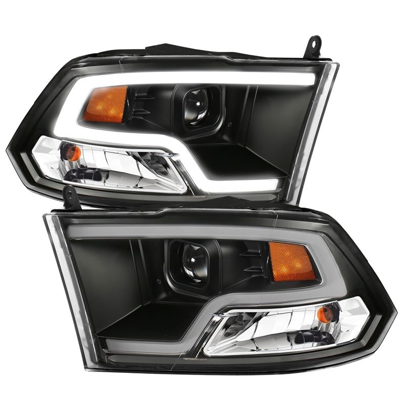 ANZO USA Projector Headlights w/Plank Style Design, Black, Pair (111404)