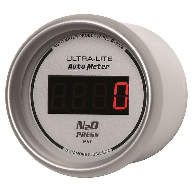 AutoMeter Ultra-Lite 2-1/16in 1600 PSI Digital Nitrous Pressure Gauge - Silver (6574)