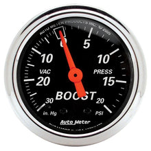 Load image into Gallery viewer, AutoMeter Designer 2-1/16in Mechanical 30 In Hg-Vac / 20 PSI Vacuum/Boost Gauge (1471)