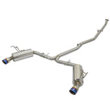 Takeda 304 Stainless Steel Cat-Back Exhaust w/ Blue Flame Tip (49-36615-L)