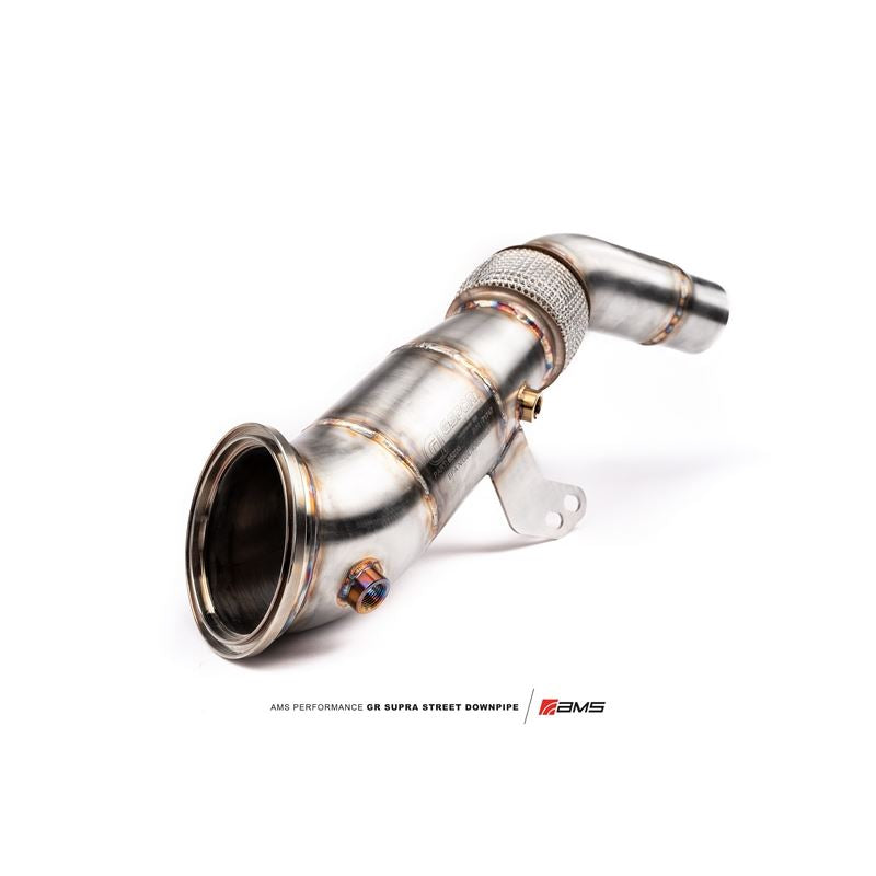 AMS Toyota GR Supra Street Downpipe w/ EPA-verified Ultra High Flow GESI Cat (AMS.38.05.0001-2)