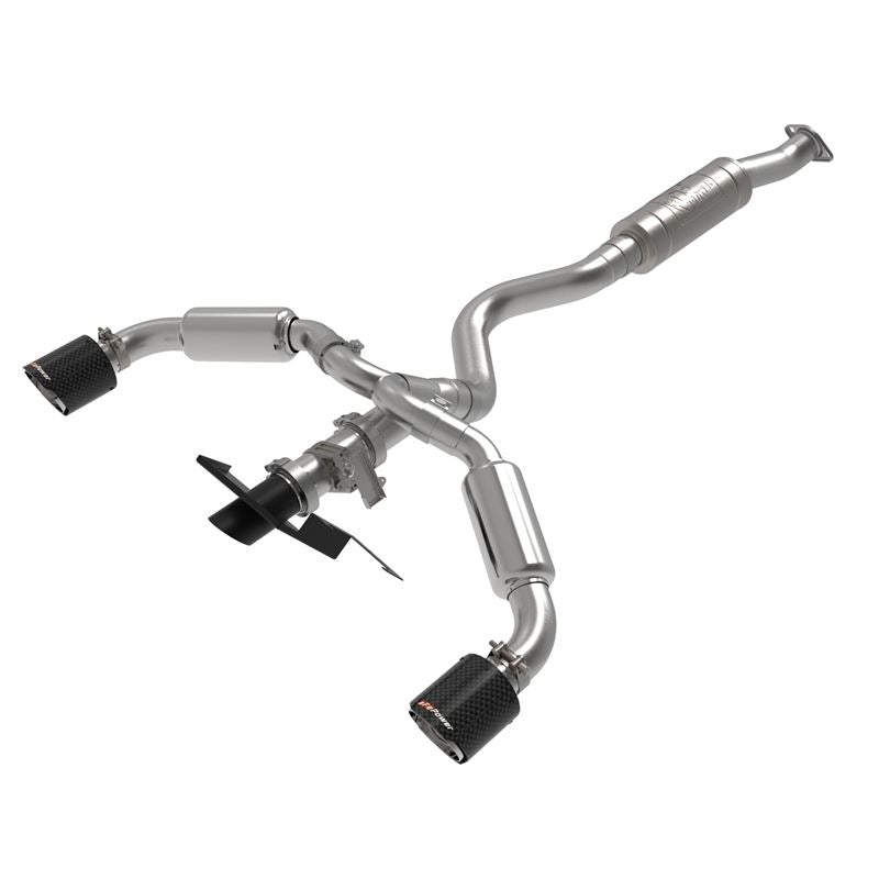 aFe Power Gemini XV 3in to 2-1/2in CatBack Exhaust w/Carbon Fiber Tips for 23-24 Toyota GR Corolla L3 1.6L (t) (49-36067-C)