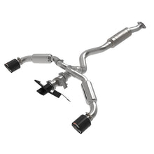 Load image into Gallery viewer, aFe Power Gemini XV 3in to 2-1/2in CatBack Exhaust w/Carbon Fiber Tips for 23-24 Toyota GR Corolla L3 1.6L (t) (49-36067-C)