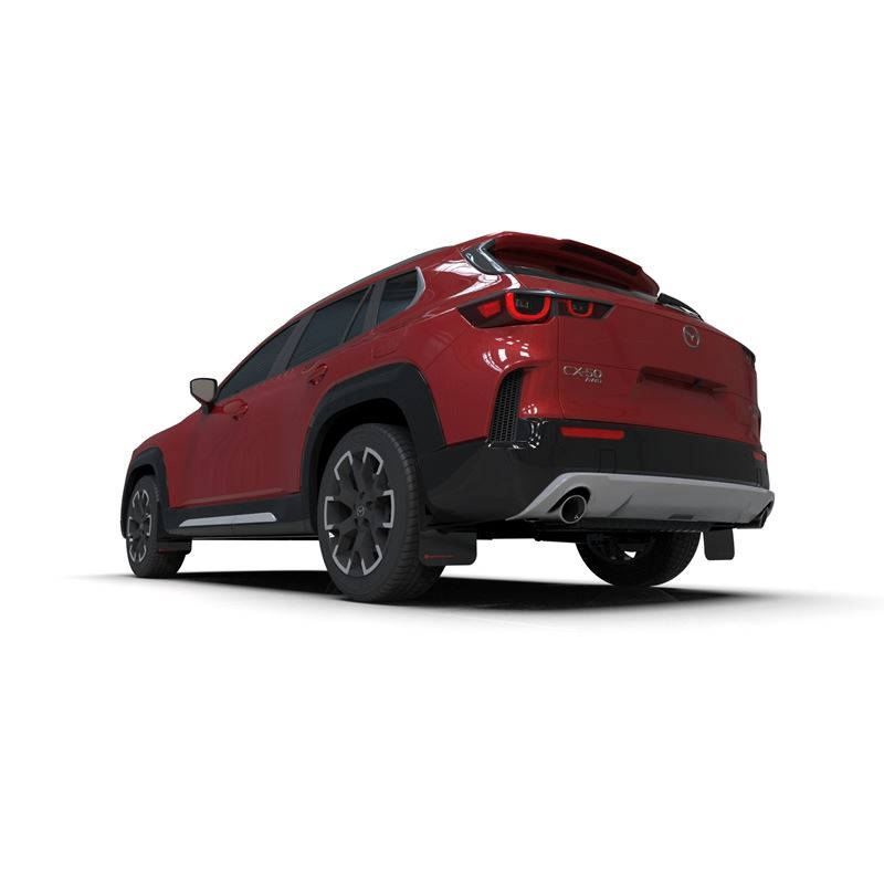 Rally Armor Black Mud Flap/Red Logo for 2023-24 Mazda CX-50 (MF107-UR-BLK-RD)