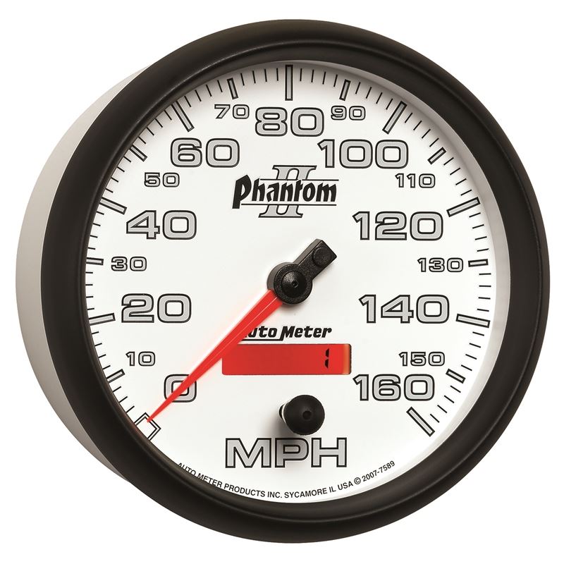 AutoMeter Phantom II 5in Electrical Programmable Speedometer 150MPH (7589)