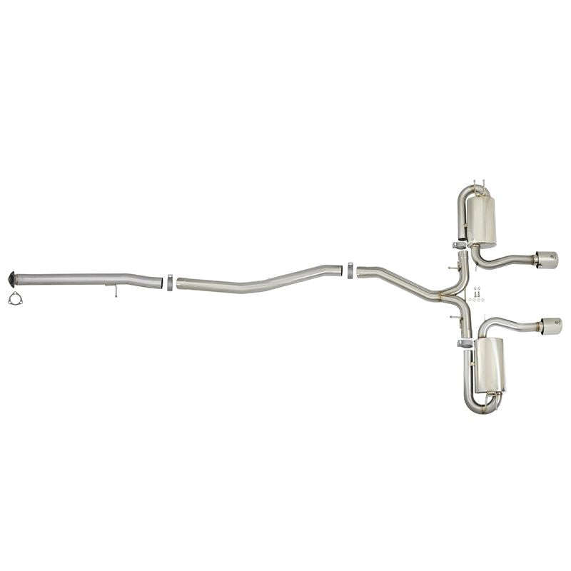 Takeda 3 IN 304 Stainless Steel Cat-Back Exhaust System w/ Polished Tips (49-36621-P)