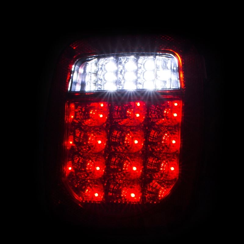 ANZO USA 1976-1985 Jeep Wrangler LED 2 Lens - Red/Clear, Chrome (861082)