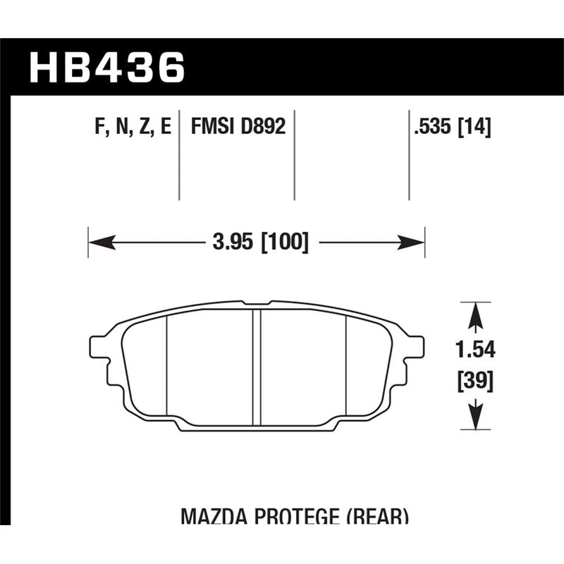 Hawk Performance Performance Ceramic Brake Pads (HB436Z.535)