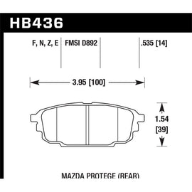Hawk Performance Performance Ceramic Brake Pads (HB436Z.535)