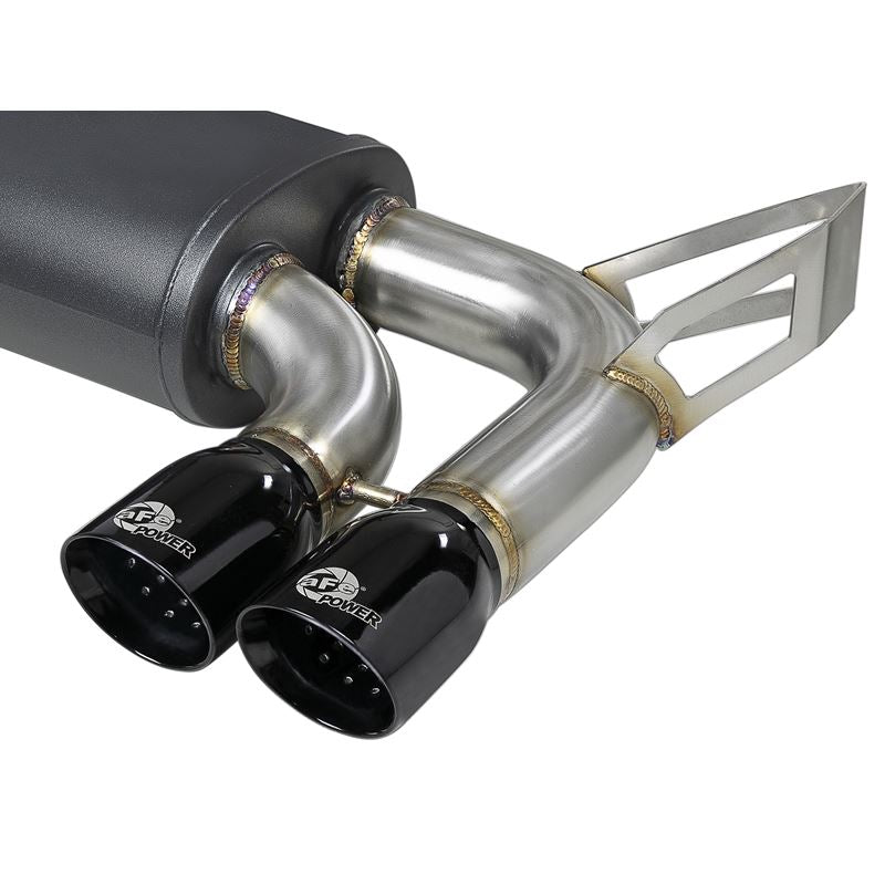 aFe MACH Force-XP 2-1/2 IN 304 Stainless Steel Cat-Back Exhaust System w/ Black Tips (49-36344-B)