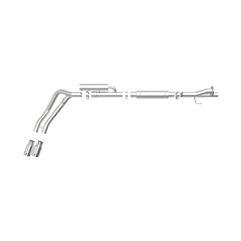 afe Rebel Series 3 IN 409 Stainless Steel Cat-Back Exhaust System w/Polished Tip (49-43117-P)