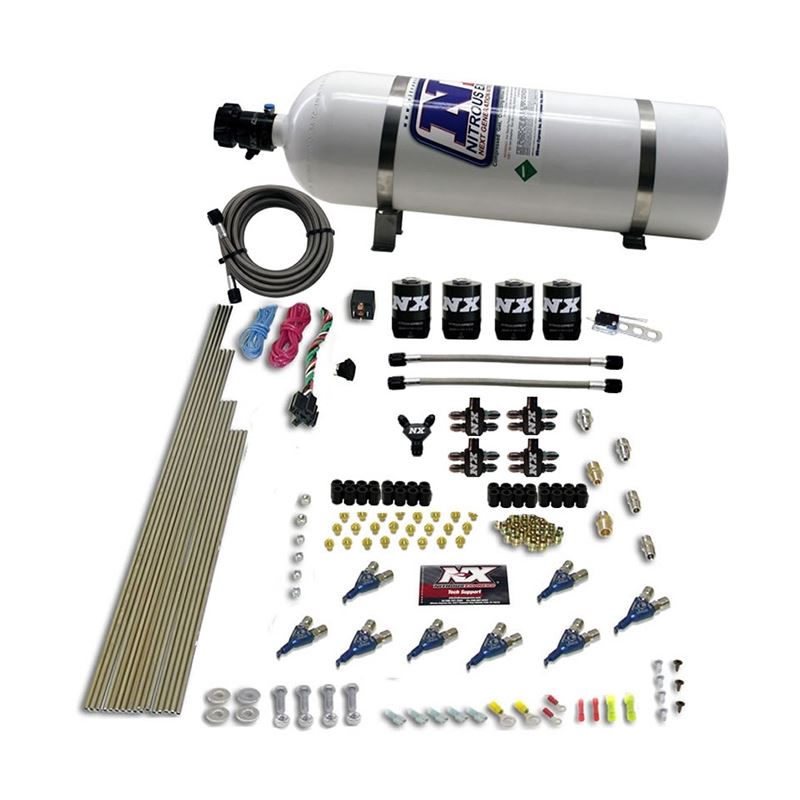 Nitrous Express 8 Cyl Alcohol Nitrous Kit (250-550HP) w/15lb Bottle (80005-15)