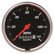 Load image into Gallery viewer, AutoMeter Designer Black 3-3/8in Electrical 120MPH Speedometer w/ Wheel Odometer (1479)