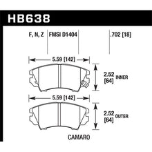 Load image into Gallery viewer, Hawk Performance HPS Brake Pads (HB638F.702)