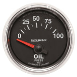 AutoMeter GS 0-100 PSI Short Sweep Electronic Oil Pressure Gauge (3827)