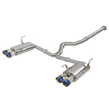 Load image into Gallery viewer, Takeda 3 IN to 2-1/4 IN 304 Stainless Steel Cat-Back Exhaust w/ Blue Flame Tip (49-36801-L)