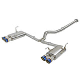 Takeda 3 IN to 2-1/4 IN 304 Stainless Steel Cat-Back Exhaust w/ Blue Flame Tip (49-36801-L)