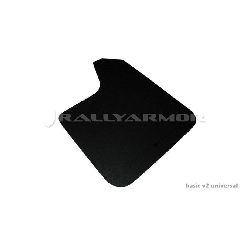 Rally Armor Universal - Black Mud Flap/Black Logo (MF12-BAS-BLK-LRT)