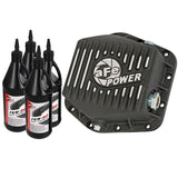 aFe Pro Series Differential Cover Black w/ Machined Fins and Gear Oil (DANA 12-Bolt) (46-70302-WL)