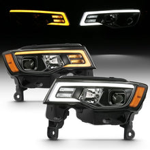 Load image into Gallery viewer, ANZO USA Projector Headlight Set w/Plank Style Switchback Black w/Amber Pair (111418)