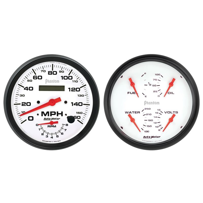 AutoMeter 5" QUAD GA & TACH/ SPEEDO COMBO, PHANTOM (5805)