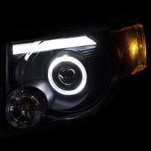 Load image into Gallery viewer, ANZO USA 2008-2012 Ford Escape Projector Headlights w/ Halo Black (111355)