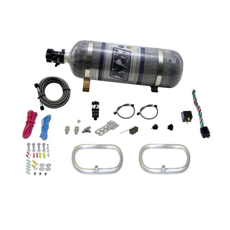 Nitrous Express Dual Ntercooler Ring System (2 - 6 x 6 Rings) w/Composite Bottle (22200-12)