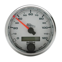 Load image into Gallery viewer, AutoMeter Pro-Cycle Gauge Speedo 2 5/8in 120 Mph Elec White (19341)