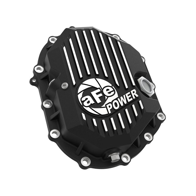 aFe Pro Series Front Differential Cover Black w/ Machined Fins and Gear Oil (46-71051B)