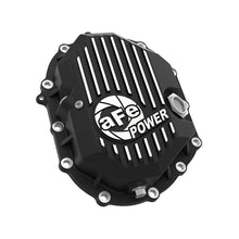 Load image into Gallery viewer, aFe Pro Series Front Differential Cover Black w/ Machined Fins and Gear Oil (46-71051B)