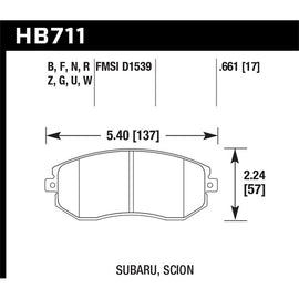 Hawk Performance ER-1 Disc Brake Pad (HB711D.661)