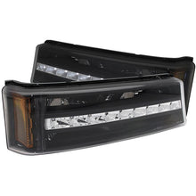 Load image into Gallery viewer, ANZO USA 2003-2006 Chevrolet Silverado 1500 LED Parking Lights Black w/ Amber Reflector (511067)