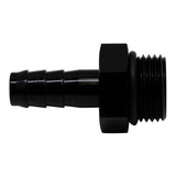 DeatschWerks 8AN ORB Male to 3/8in Male Triple Barb Fitting (Incl O-Ring) - Anodized Matte Black(6-02-0507-B)