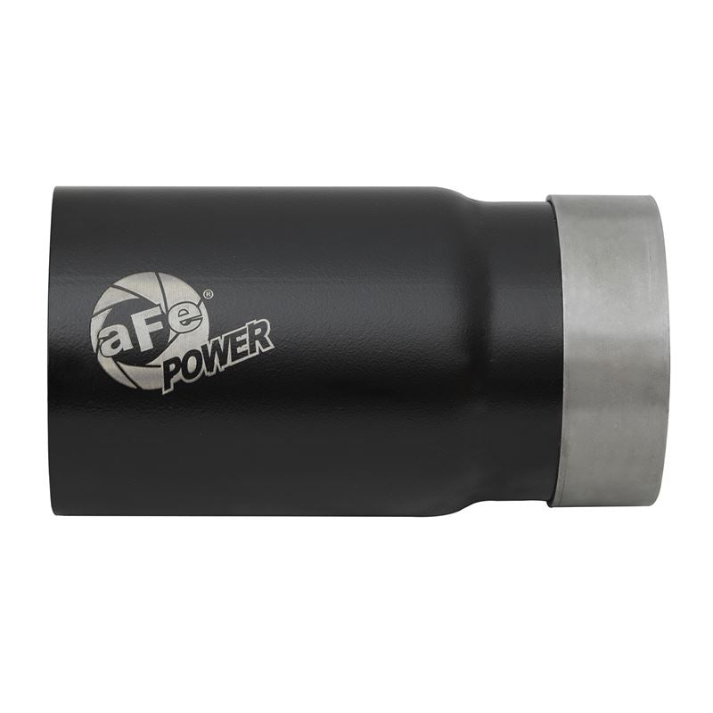 aFe MACH Force-Xp Stainless Steel Clamp-on Exhaust Tip Black Right Side Exit (49T35404-B07)