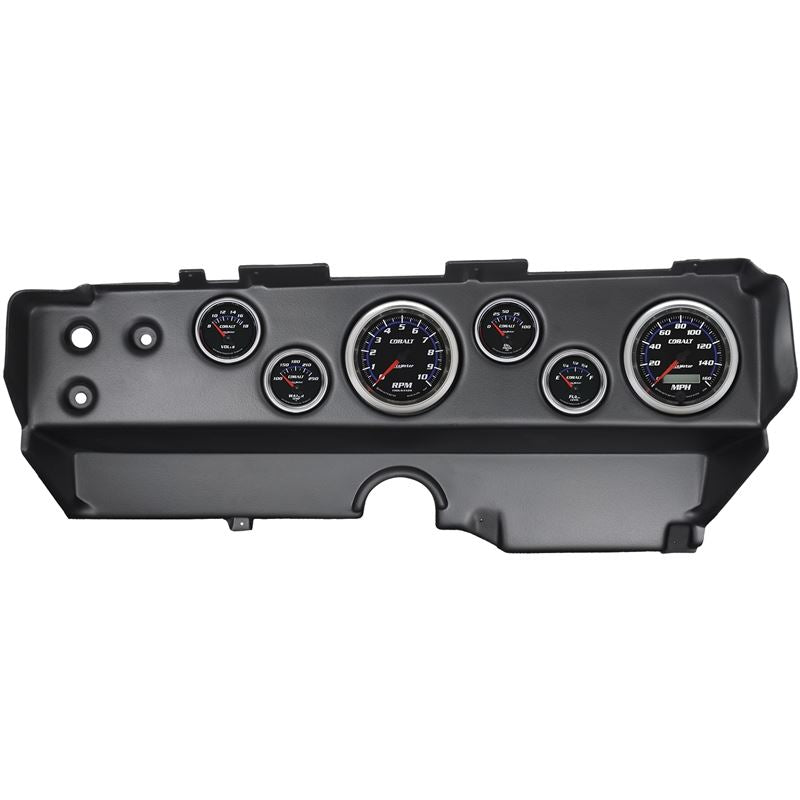 AutoMeter Cobalt 70-74 E-Body/Cuda/Challenger Dash Kit 6pc Tach / MPH / Fuel / Oil / WTMP / Volt (7029-CB)