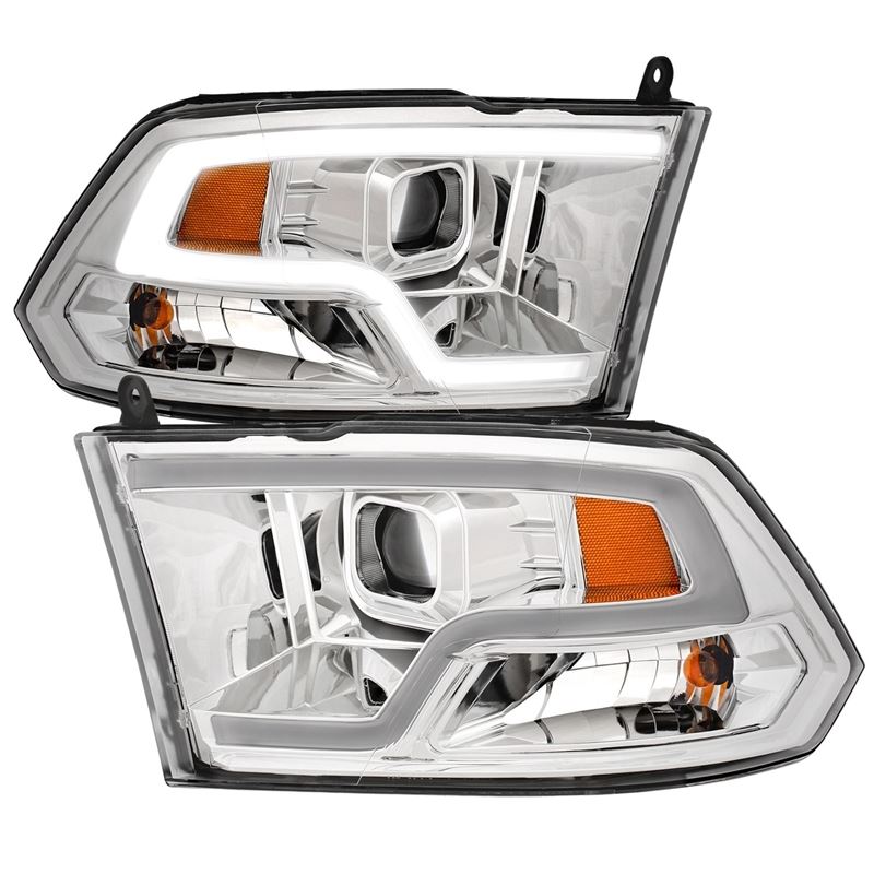 ANZO USA Projector Headlights w/Plank Style Design, Chrome, Pair (111405)