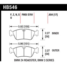 Load image into Gallery viewer, Hawk Performance Performance Ceramic Brake Pads (HB546Z.654)