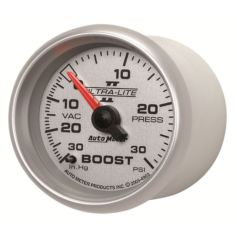 AutoMeter Ultra-Lite II 52mm 30 PSI Mechanical Boost Gauge (4903)