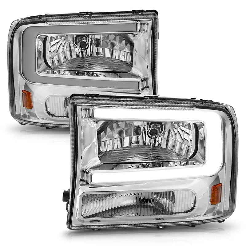 ANZO USA Crystal Headlight Set for 2000-2004 Ford Excursion (111550)