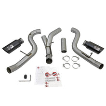 Load image into Gallery viewer, aFe Large Bore-HD 4 IN 409 Stainless Steel DPF-Back Exhaust System w/Black Tip (49-44080-B)